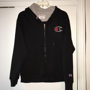 Champion Full Zip Hoodie Jacket  Size LARGE